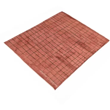 RUSTIC Hand-Knotted Beni Ourain Grid Rug (Terracotta & Brown)