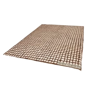 GRID Hand-Knotted Beni Ourain Checkered Rug
