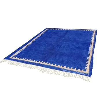Classic Border Indigo Moroccan Rug – AZURE