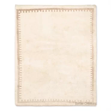 Juda Moroccan Wool Rug | Hand-Woven Border Design