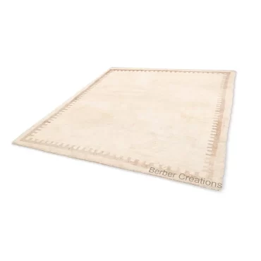 Juda Moroccan Wool Rug | Hand-Woven Border Design