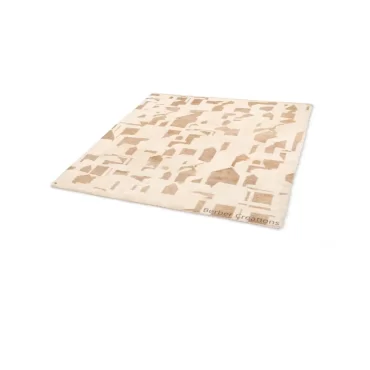Neutral Geometric Moroccan Rug | Abstract Village Motif – Hand-Knotted Wool