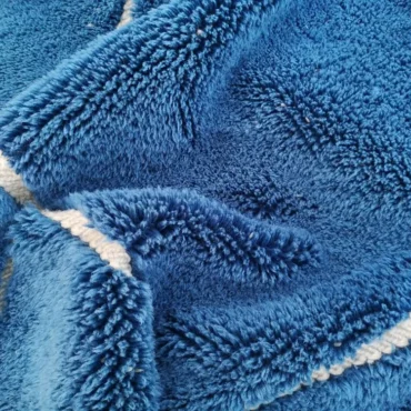 Beni Mrirt Rug – The Tarka Deep Blue Ombre Abstract Shag