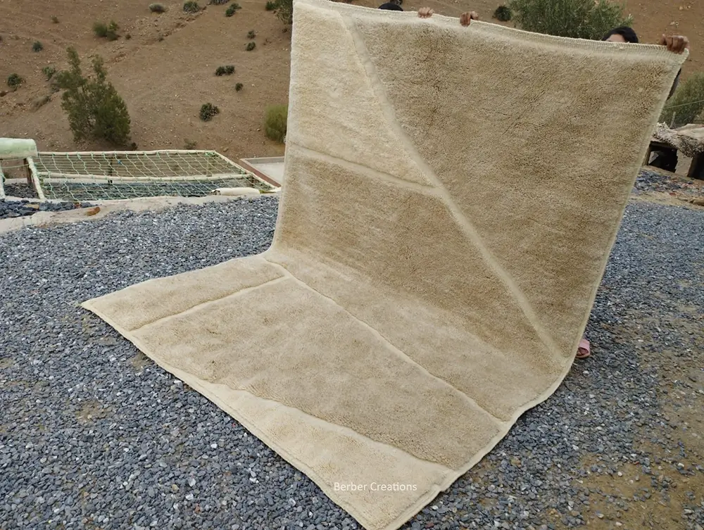 beni mrirt wool rug tizizwa close up view 3