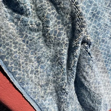 Distressed The Mariner Beni Mrirt Rug – Blue & Grey Modern Abstract Wool Carpet