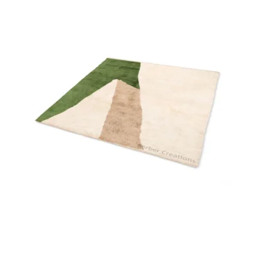 Abstract Moroccan Berber Rug, Green, Beige and Cream ‘LINDYA’