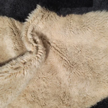 Bauhaus Geometric Black and Beige Beni M’rirt Rug – Hand-Knotted Moroccan Wool