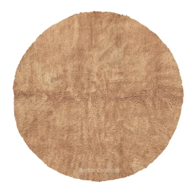 Handwoven Beige Round Moroccan Rug The Sahara Circle