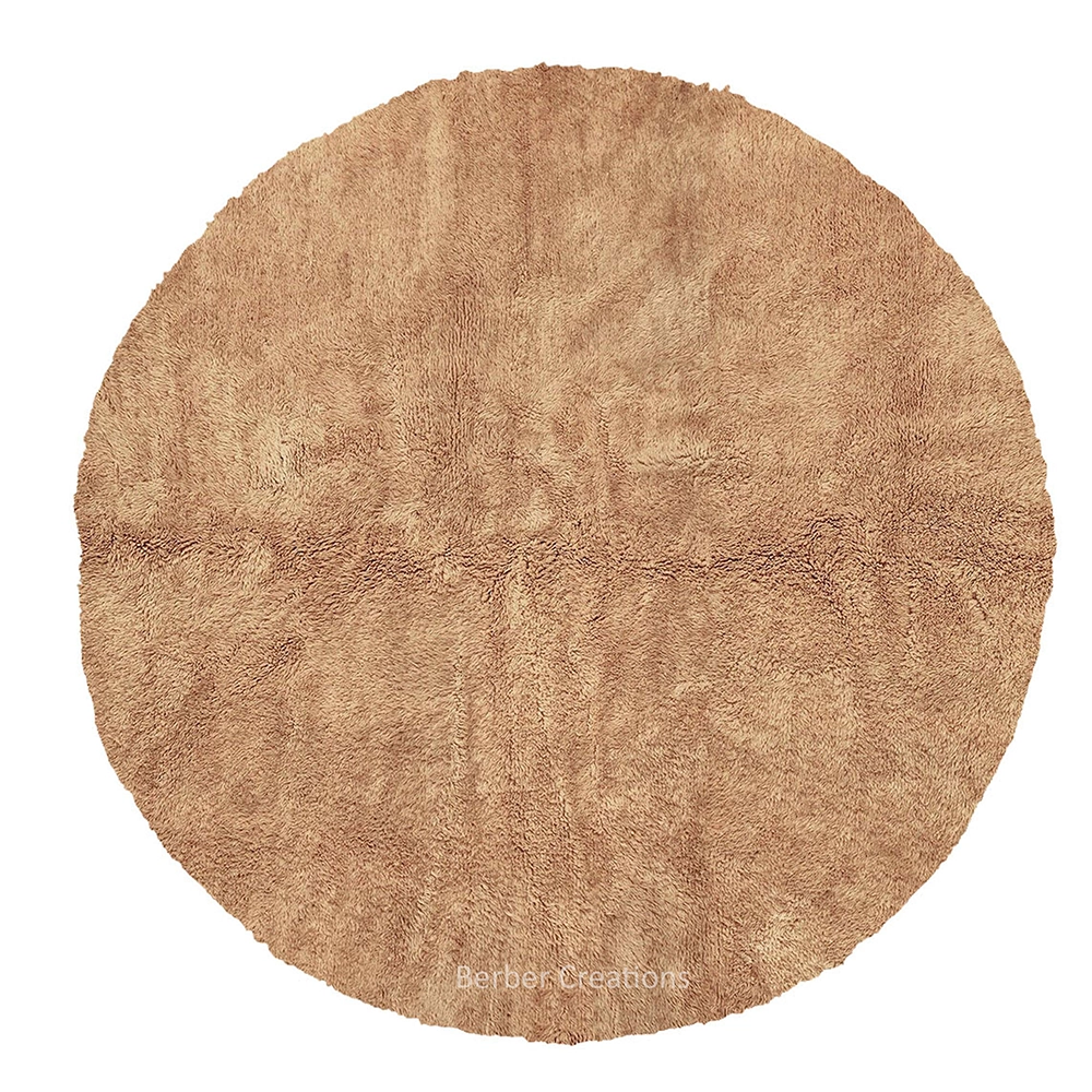 Handwoven Beige Round Moroccan Rug The Sahara Circle