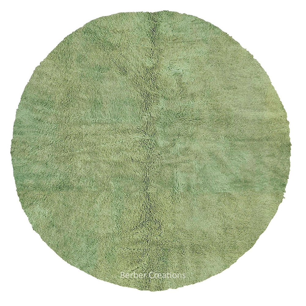 Handwoven Sage Green Moroccan Rug AZILIA