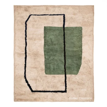 SANYA Abstract Beni Mrirt Rug (Sage Green/Beige)