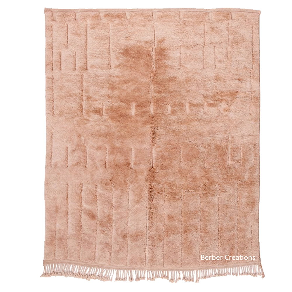 carved moroccan wool rug blush pink SERIN (1)