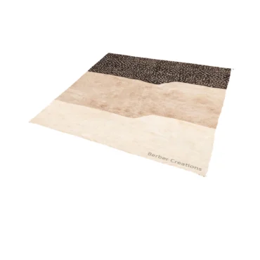 Dotted Berber Wool Rug | Abstract Moroccan High Pile Area Rug DUNE STARS