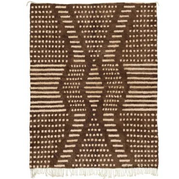 Modern Brown & Cream Beni Rug – The Espresso Matrix