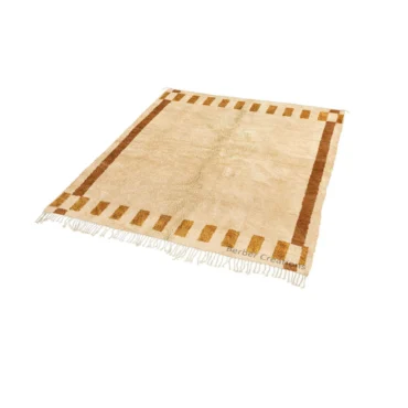 Amber Gold & Cream Moroccan Handmade Beni Ourain Rug – The Amber Frame