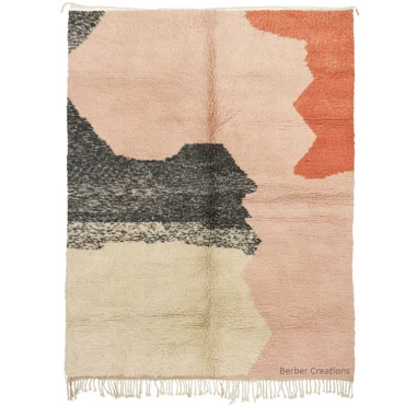Abstract Moroccan Handmade Beni Ourain Rug – The Amanar Abstract