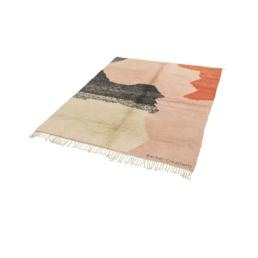 Abstract Moroccan Handmade Beni Ourain Rug – The Amanar Abstract