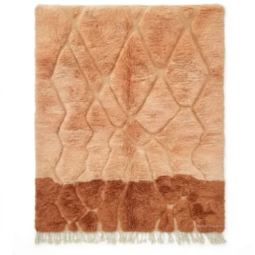 The Terracotta Mosaic: Custom Hand-Knotted Moroccan Rug | 3D Textured Wool Carpet | Made to Order in Atlas Mountains