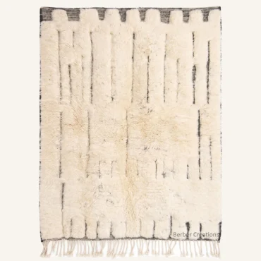 The Ivory Palisade Hand-Woven Moroccan Rug