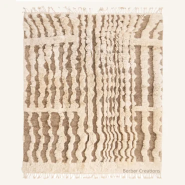 The Ethereal Echo | Abstract Wavy Moroccan Wool Rug | Made in our Atlas Mountains Workshop