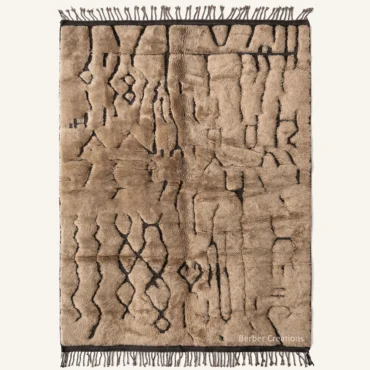 The Amber Antiquity | Custom Moroccan Rug | Handwoven Mocha & Charcoal Berber Wool