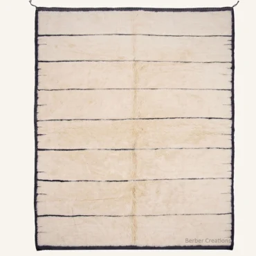 The Midnight Horizon | Minimalist Linear Moroccan Rug | Made in our Atlas Mountains Workshop