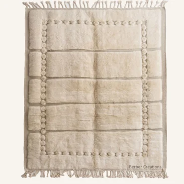 The Pearl Parchment | Custom Moroccan Rug | Handwoven Ivory & Cream Berber Wool