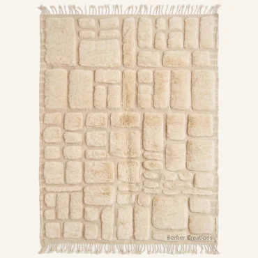 Sahara Mosaic: Hand-Textured Custom Atlas Mountain Wool Rug