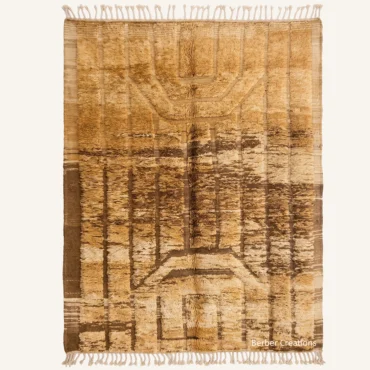 The Saharan Solstice | Custom Moroccan Rug | Handwoven Golden Ochre Berber Wool