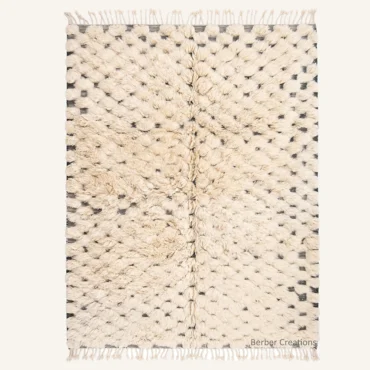 The Alabaster Echo | Custom Moroccan Rug | Handwoven Textured Berber Wool