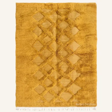 Golden Lattice | Custom Ochre Moroccan Rug