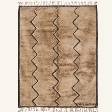 The Umber Zigzag Hand-Woven Moroccan Rug