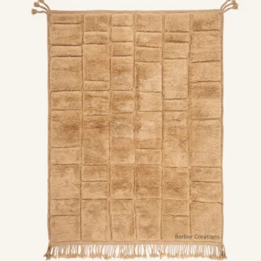 Saharan Terraces Custom Moroccan Rug | 3D Carved Wool Carpet