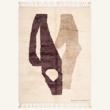 Silhouette Balance Custom Berber Rug | Abstract Moroccan Wool