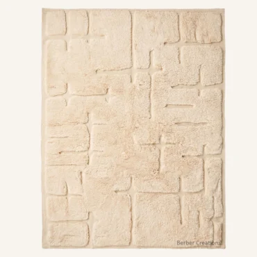 The Desert Current – Organic Wavy Stripe Moroccan Wool Rug
