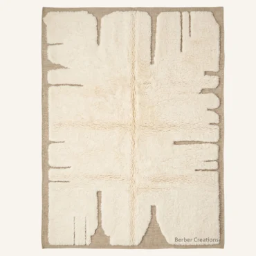 The Nomad’s Relief – Abstract 3D High-Low Moroccan Wool Rug