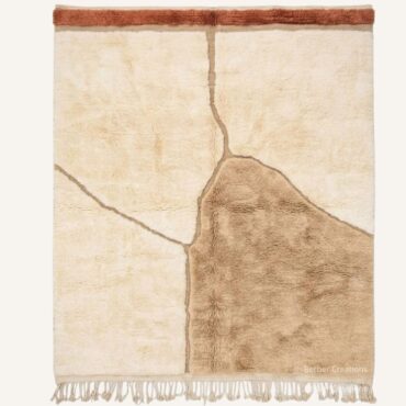 The Gaya Rug – Handmade Organic Fragment Warm Cream, Beige & Terracotta Moroccan Rug